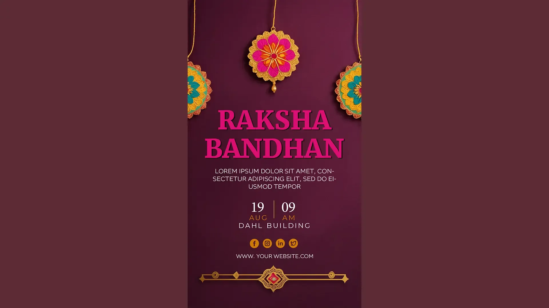 Vibrant Raksha Bandhan Event Invitation Card Instagram Story image